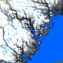 Kramfors, without labels, SLR +2.5 m