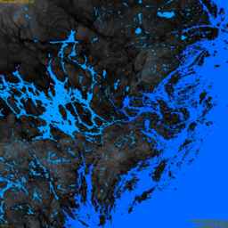 Solna, without labels, SLR +1.0 m