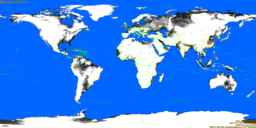 Earth, with labels, SLR +0.0 m