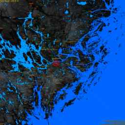 Nacka, with labels, SLR +0.0 m