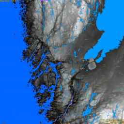 Uddevalla, with labels, SLR +2.5 m