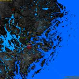 Vaxholm, with labels, SLR +0.0 m